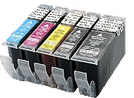 5  komp. Lebensmittel Patronen PGI525/CLI526 mit Chips