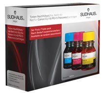 3-farbige Nachfülltinte für Lexmark