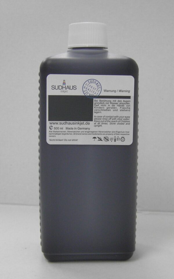 1000 ml: Sudhaustinte schwarz pigmentiert für Brother