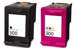 HP300XL: 2 Kompatible Patronen, schwarz und farbig