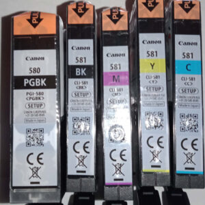 PGI580/CLI581XXL: 5 Original-Setup-Patronen Canon