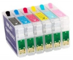 T0791 bis 796: 6 Wiederbefüllbare Patrone mit Autoreset-Chips