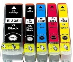 T3351xl: 5 volle Kompatibel Patronen für Epson