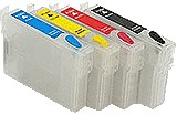 4 wiederbefüllbare Patronen für Epson t061 mit Autoreset-Chip